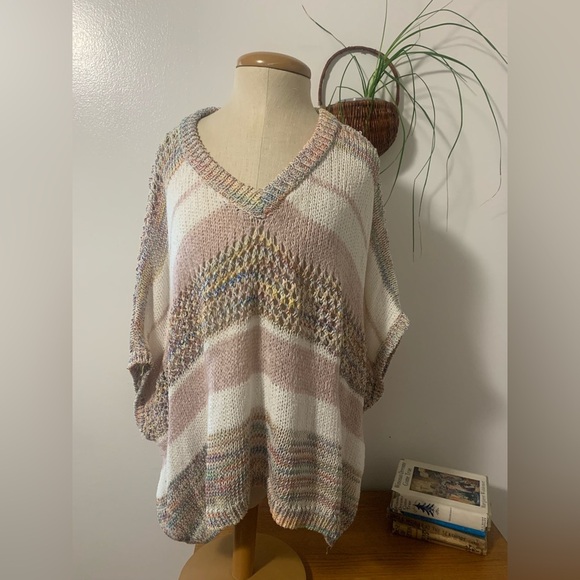 Anthropologie Akemi + Kin - One Size Kimono Cocoon Open Knit Poncho - Picture 9 of 15